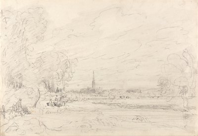 Salisbury Cathedral from the Meadows by John Constable